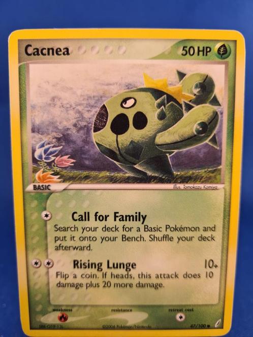 Cacnea 47/100 - Crystal Guardians, Hobby en Vrije tijd, Verzamelkaartspellen | Pokémon, Zo goed als nieuw, Verzenden