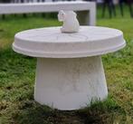 Tuintafeltje in wit beton uit 2 stukken, Ophalen, Nieuw, Rond, Overige materialen