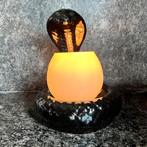 Vintage lamp nachtlampje cobra keramiek + melkglas kapje, Antiek en Kunst, Ophalen of Verzenden