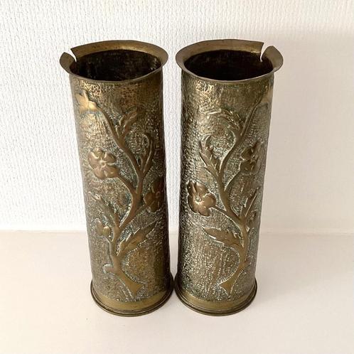 Obussen Trench Art WW I, Verzamelen, Militaria | Algemeen, Overige soorten, Kunstobject, Ophalen