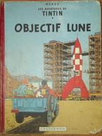 Les Aventures de Tintin - OBJECTIF LUNE (1953), Gelezen, Ophalen of Verzenden, Eén stripboek, Hergé