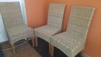 3 rotan teak stoelen, Ophalen, Riet of Rotan, Gebruikt, Overige kleuren