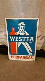 Emaille reclameplaat Westfa Gaz, Enlèvement, Utilisé, Panneau publicitaire