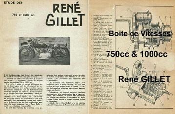 RTM René GILLET 1000 - 750 - 750 - 125 - 100cc in het Frans. beschikbaar voor biedingen
