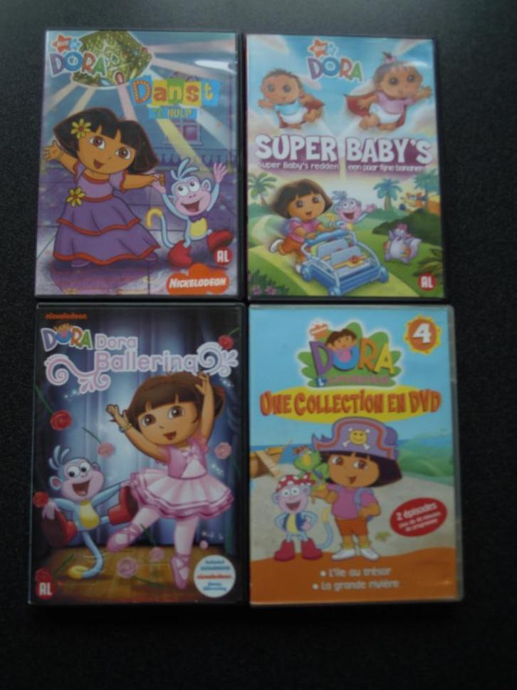 4 x Dora DVD + 2 x Dribbel educatieve DVD's, Cd's en Dvd's, Dvd's | Kinderen en Jeugd, Ophalen of Verzenden