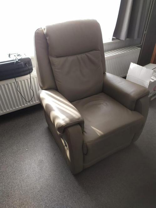 Relax 1 persoon en 3 zit zetel, leer, Huis en Inrichting, Fauteuils, Gebruikt, Leer, Ophalen