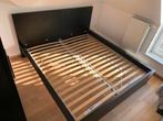 Cadre de lit IKEA MALM (180x200) + Lattes LURÖY+ SKORVA, Huis en Inrichting, Ophalen, Zwart, Zo goed als nieuw, Twijfelaar