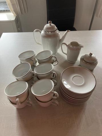 Service à café, Enlèvement, Comme neuf, Uni, Service complet