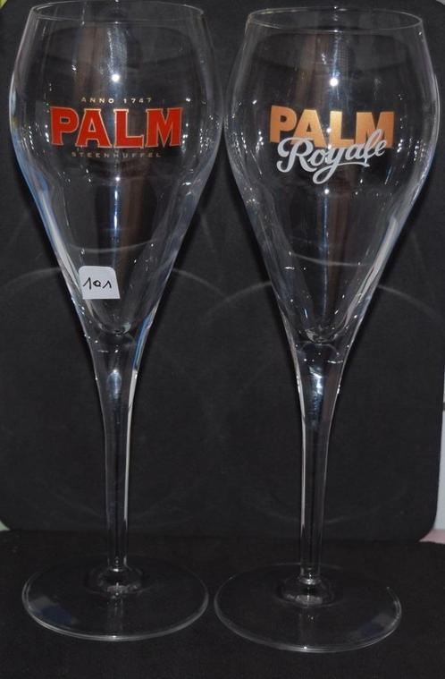 101 Palme + Palme Royale / Verres à Champagne, Collections, Marques de bière, Neuf, Verre ou Verres, Palm, Envoi