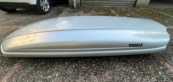 Coffre de toit Thule ~450L + barres + fixations, Auto diversen, Dakkoffers, Zo goed als nieuw, Ophalen
