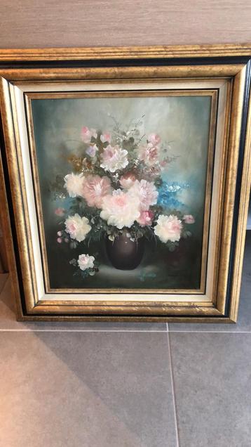 Schilderij met bloemen in top staat, Antiek en Kunst, Kunst | Schilderijen | Klassiek, Ophalen