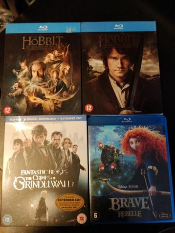 Blu Ray Films The Hobbit, Brave, Fantastic Beasts