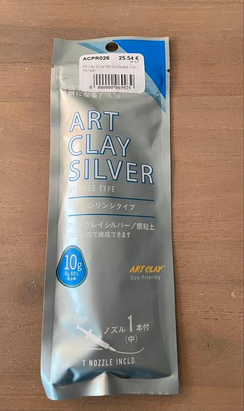 Art Clay Silver spuitpasta 10gr met 1 mondje, Hobby en Vrije tijd, Kralen en Sieraden maken, Nieuw, Overige typen, Ophalen of Verzenden