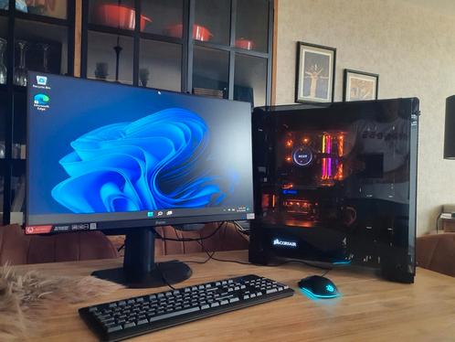 Gaming setup Amd ryzen7 corsair 16gb/ssd+500gb GTX1060 win11, Computers en Software, Desktop Pc's, Gebruikt, 3 tot 4 Ghz, SSD