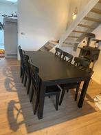 Ikea tafel en 6 stoelen, Huis en Inrichting, Ophalen, Zo goed als nieuw