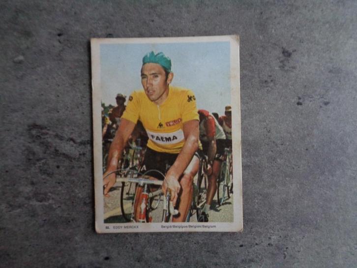 MONTY gum   Leiden   kaart  EDDY MERCKX 8x   zeldzaam  bes, Hobby en Vrije tijd, Stickers en Plaatjes, Ophalen of Verzenden