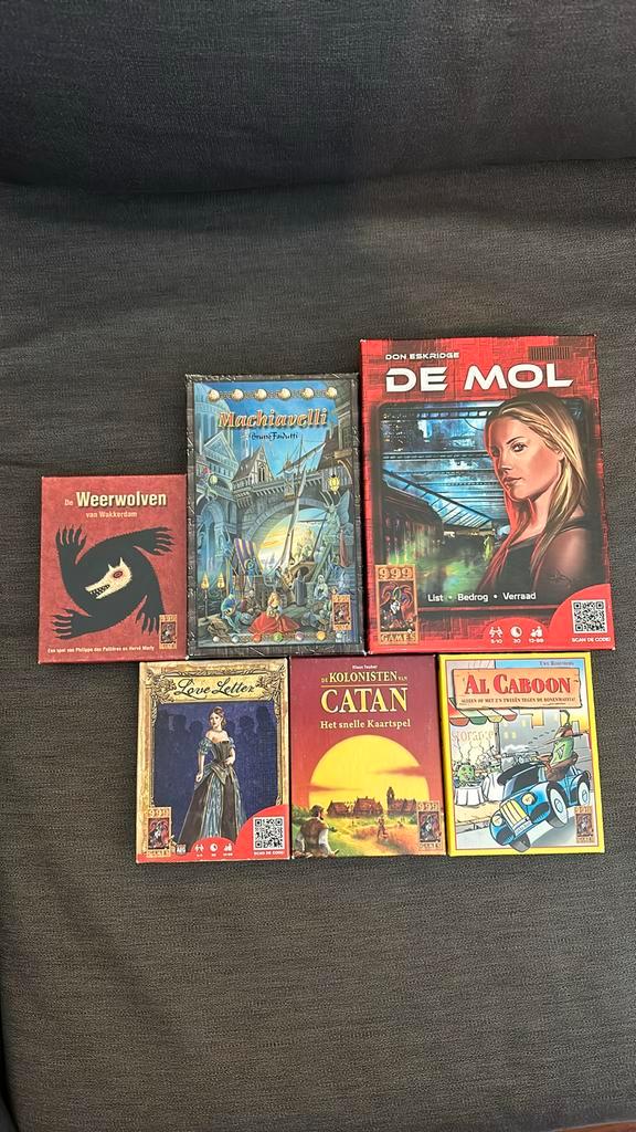 6 Gezelschapsspellen voor 30e De Mol Love letter Catan, Hobby en Vrije tijd, Gezelschapsspellen | Kaartspellen, Zo goed als nieuw