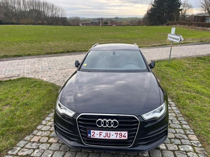 Audi A6 Avant 2.0 - zwart- S-line met trekhaak, Auto's, Audi, Particulier, A6, Achteruitrijcamera, Airconditioning, Alarm, Bluetooth