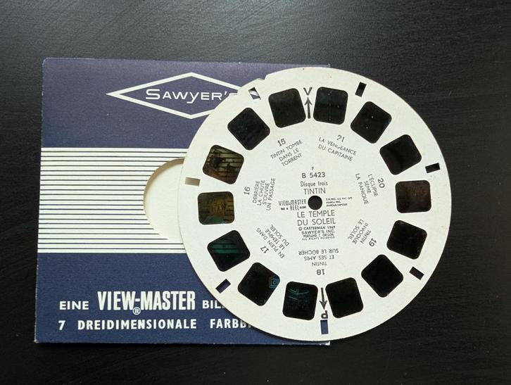 Reel View-Master Tintin De Tempel van de Zon B5423, Antiek en Kunst, Antiek | Speelgoed, Ophalen of Verzenden