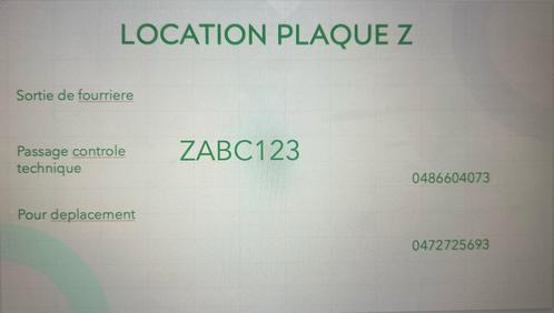 Plaques Z location, Diensten en Vakmensen, Auto en Motor | Monteurs en Garages
