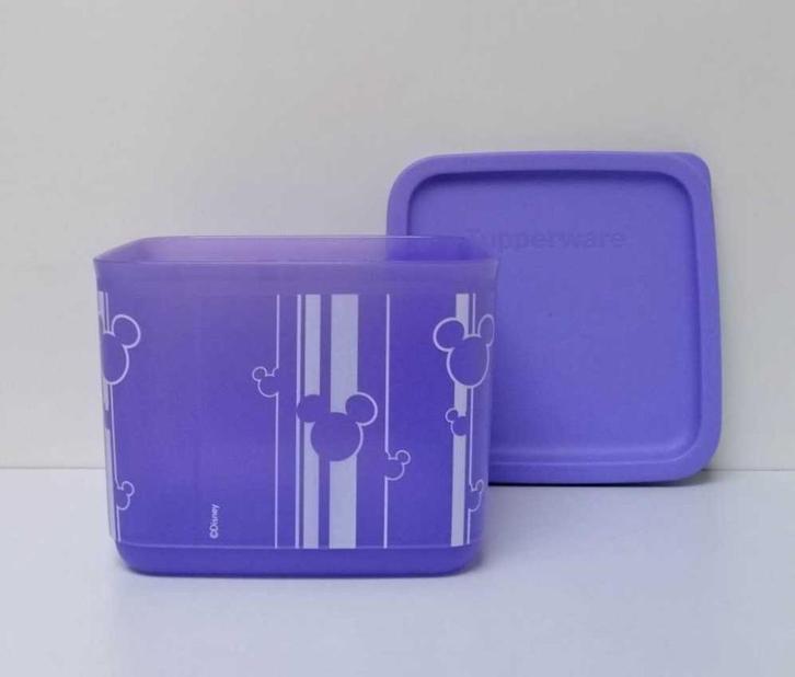 Tupperware™ « Cubixbox Disney - Mickey » 1 liter - paars, Huis en Inrichting, Keuken | Tupperware, Nieuw, Bus of Trommel, Wit