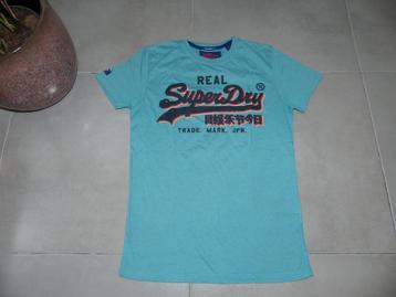 Superdry blauw t-shirt korte mouwen - heren - small  beschikbaar voor biedingen