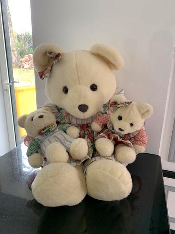 Famille ours en peluche 70 cm