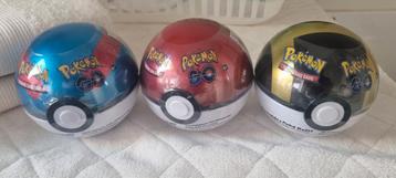 3 vintage retro POKEMON GO BALLEN BAL MET KAARTEN IN beschikbaar voor biedingen