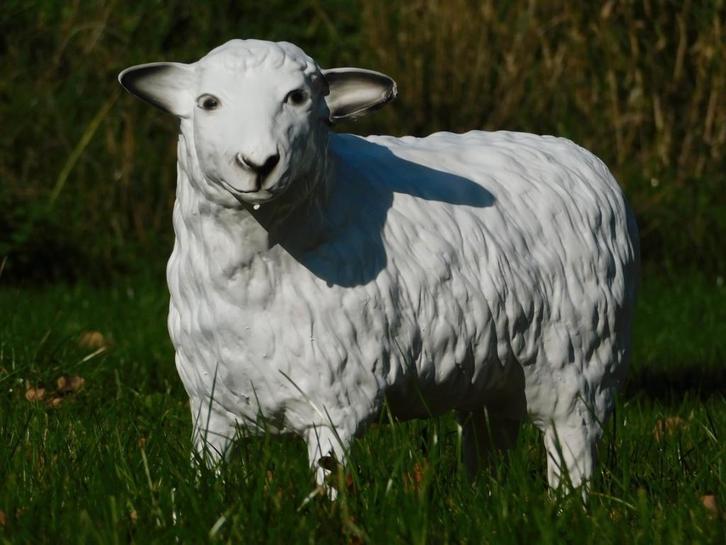 Statue de mouton - 45 cm - Polystone, Jardin & Terrasse, Statues de jardin, Animal, Synthétique, Enlèvement ou Envoi