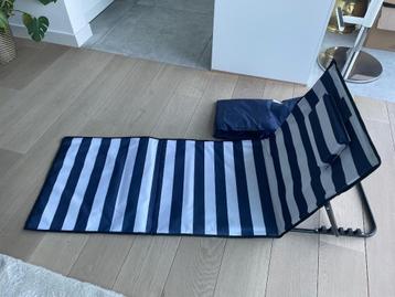 2 stuks Strandmat met verstelbare rugleuning beschikbaar voor biedingen