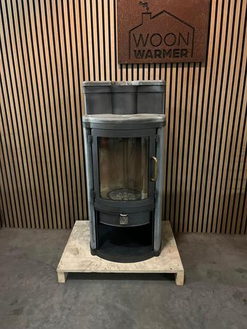 25021 Speksteenkachel 6kw🔥, Huis en Inrichting, Ophalen, Gebruikt, Houtkachel, Vrijstaand