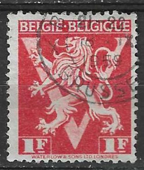 Belgie 1944 - Yvert/OBP 680A - Heraldieke leeuw met V (ST), Postzegels en Munten, Postzegels | Europa | België, Gestempeld, Gestempeld