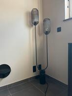 Vloerlamp Lamp en Licht Marmeren Voet Zwart Staal & Rookglas, Huis en Inrichting, Lampen | Vloerlampen, Ophalen