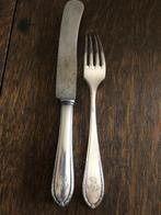 fourchette et couteau en métal argenté "M et B" cfr photo, Enlèvement ou Envoi