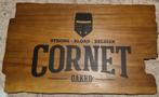 Houten reclame bord CORNET, Ophalen, Nieuw, Reclamebord
