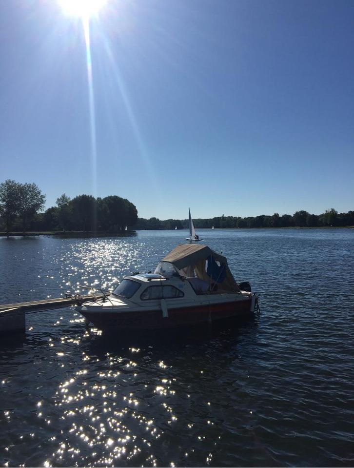 Shetland Sealark inclusief motor (Tohatsu 20pk) en aanhanger, Watersport en Boten, Motorboten en Motorjachten, Gebruikt, Polyester