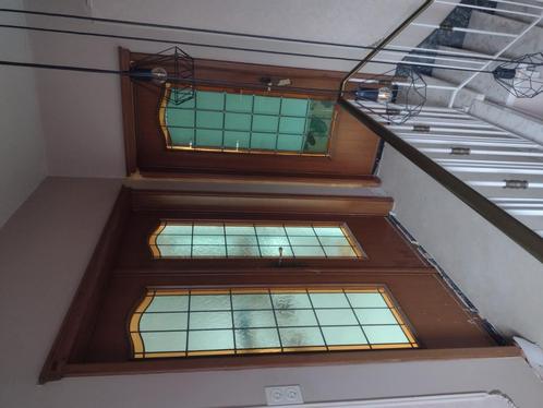 Glas in lood binnendeuren, Doe-het-zelf en Bouw, Deuren en Vliegenramen, Gebruikt, Glas, Ophalen of Verzenden