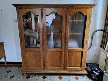 Boekenkast bureaukast archiefkast eik 3 deuren beschikbaar voor biedingen