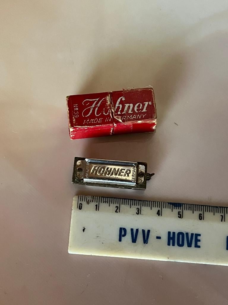 vintage Hohner "Little Lady" miniatuur-mondharmonica,, Ophalen of Verzenden, Gebruikt, Mondharmonica