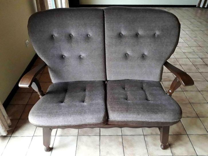 2-Zit, Huis en Inrichting, Zetels | Complete zithoeken, Gebruikt, Hout, Stof, Ophalen