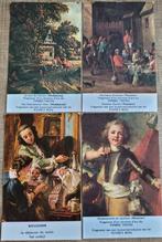 4 verzamelprenten: Meesterwerken uit de schilderkunst, Verzamelen, Ophalen of Verzenden, Gebruikt, Overige onderwerpen, Prent