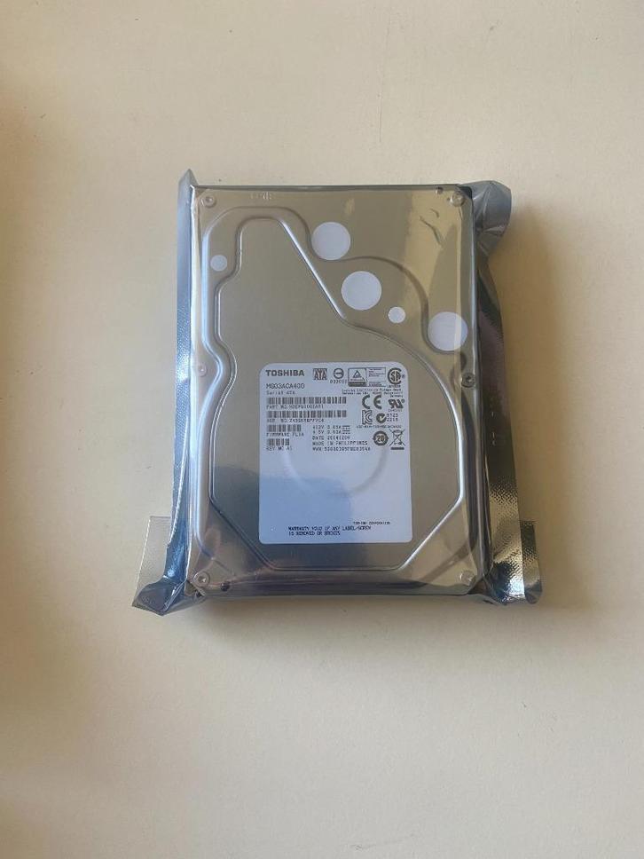 Toshiba Enterprise 4tb NAS HDD *MG03ACA400* (nieuw), Computers en Software, Harde schijven, Nieuw, Desktop, HDD, SATA, Ophalen of Verzenden