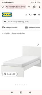 1 persoonsbed Ikea Malm, Huis en Inrichting, Slaapkamer | Bedden, Ophalen, Gebruikt, Wit