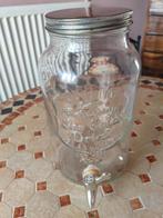 Distributeur de boissons XL  Vintage en verre 10 litres, Enlèvement ou Envoi, Utilisé