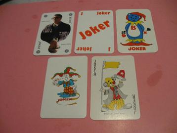 5 mooie joker speelkaarten , 5 verschillende jokers (35) disponible aux enchères