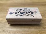 houten stempel Magenta drie muisjes Made in Canada, Ophalen of Verzenden, Gebruikt, Houten stempel