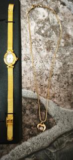 collier avec montre femme neuf, Enlèvement ou Envoi, Neuf, Or, Autres matériaux