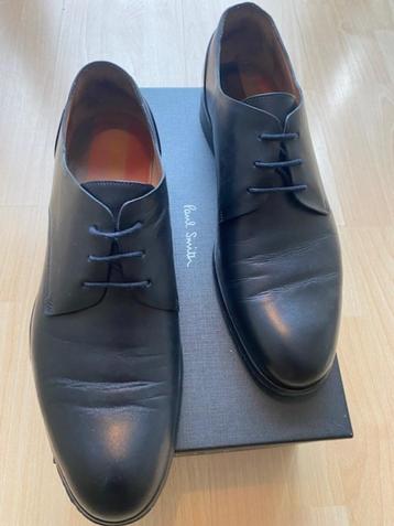 Paul Smith - Zwarte Derbyschoenen, echt leer, puntig beschikbaar voor biedingen