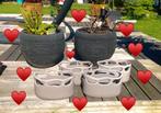 Magnifique pot gris foncé/noir pr fleurs/plantes/aromates️✅♥, Jardin & Terrasse, Comme neuf, 25 à 40 cm, Intérieur, Rond
