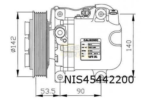 Nissan Primera / Almera (2.0GT SR20DE 110Kw.) compressor AC, Autos : Pièces & Accessoires, Moteurs & Accessoires, Opel, Neuf, Enlèvement ou Envoi